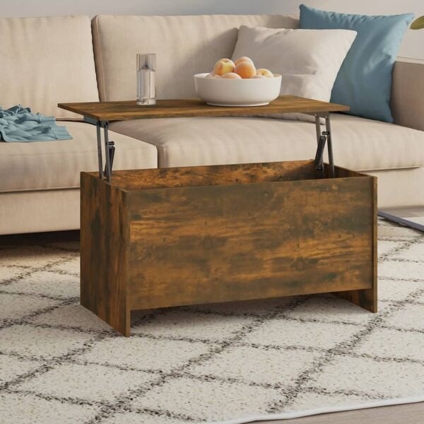 vidaXL Soffbord rökfärgad ek 102x55,5x52,5 cm konstruerat trä Brun
