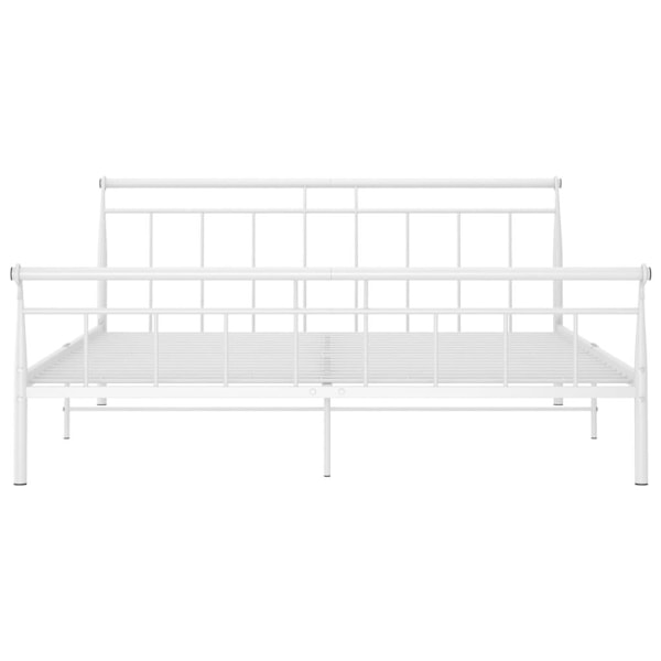 vidaXL Sängram vit metall 200x200 cm Vit