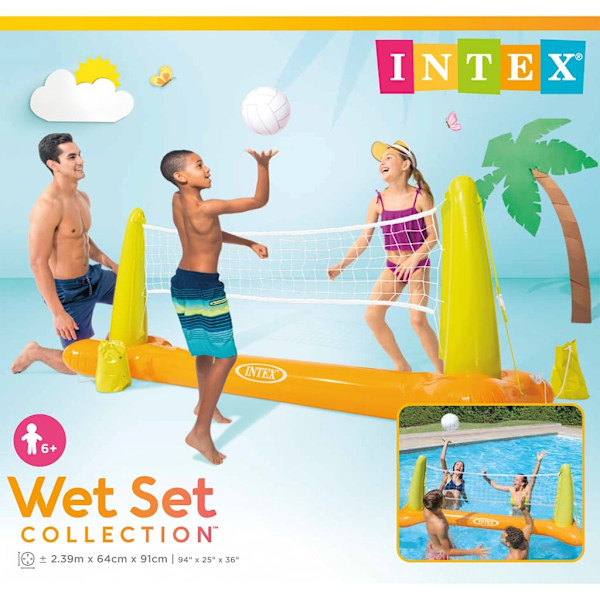 INTEX Volleyboll för pool 239x64x91 cm multifärg