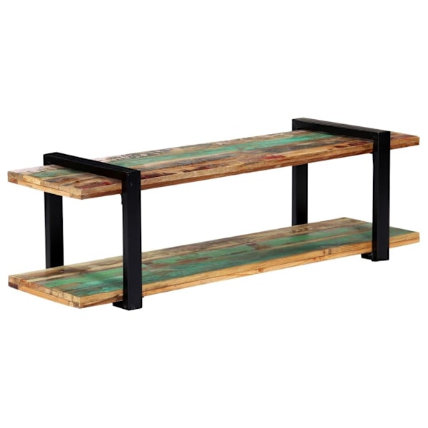 vidaXL TV-bänk 130x40x40 cm massivt återvunnet trä multifärg