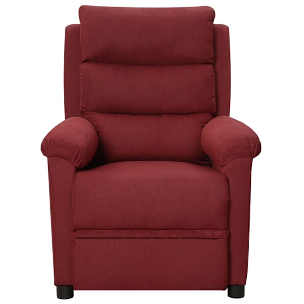 vidaXL Reclinerfåtölj vinröd tyg Röd