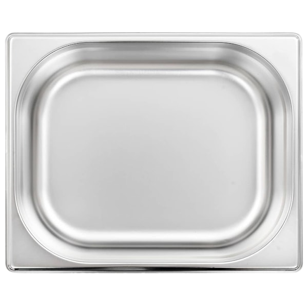 vidaXL Gastronormkantiner 4 st GN 1/2 100 mm rostfritt stål Silver