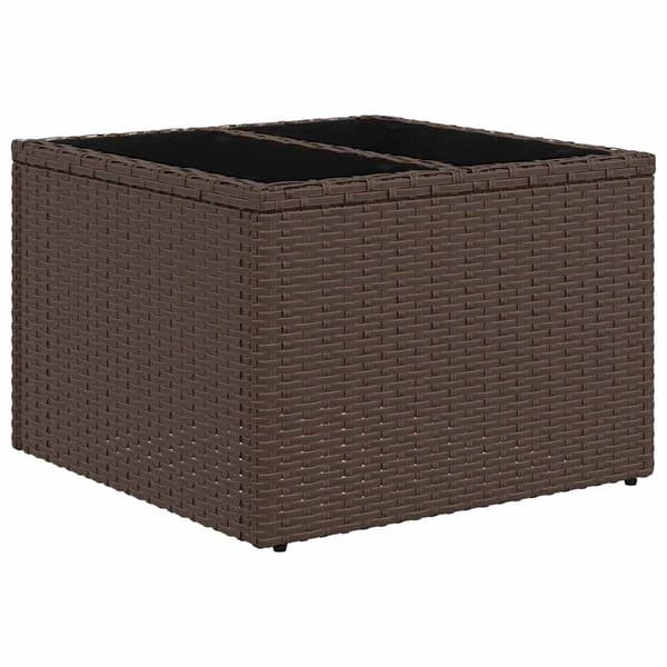 vidaXL Trädgårdsoffset 9 st Brun [Syntetisk]: Poly Rattan Brun