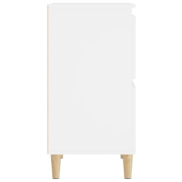 vidaXL Skänk 3 st vit 60x35x70 cm konstruerat trä Vit