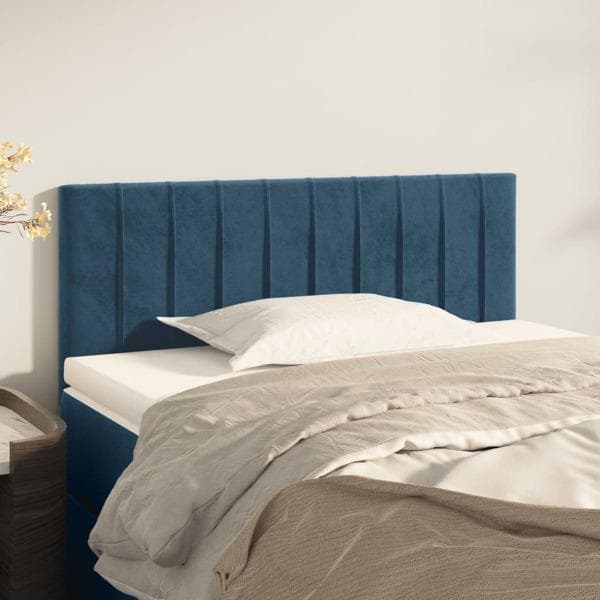 vidaXL Sänggavel mörkblå 80x5x78/88 cm sammet Blå