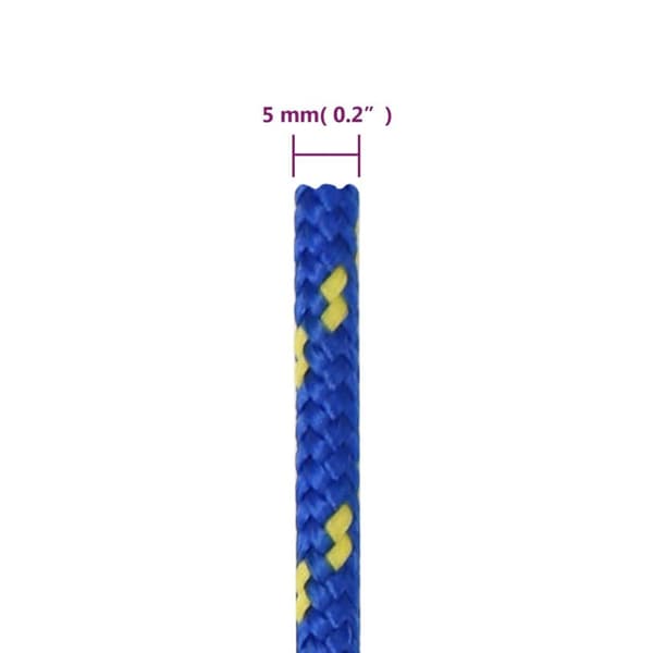 vidaXL Båtlina blå 5 mm 25 m polypropen