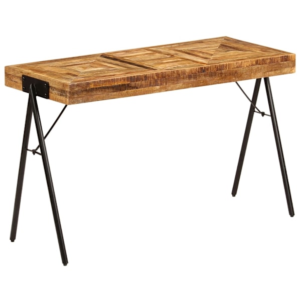 vidaXL Skrivbord massivt mangoträ 118x50x75 cm Brun