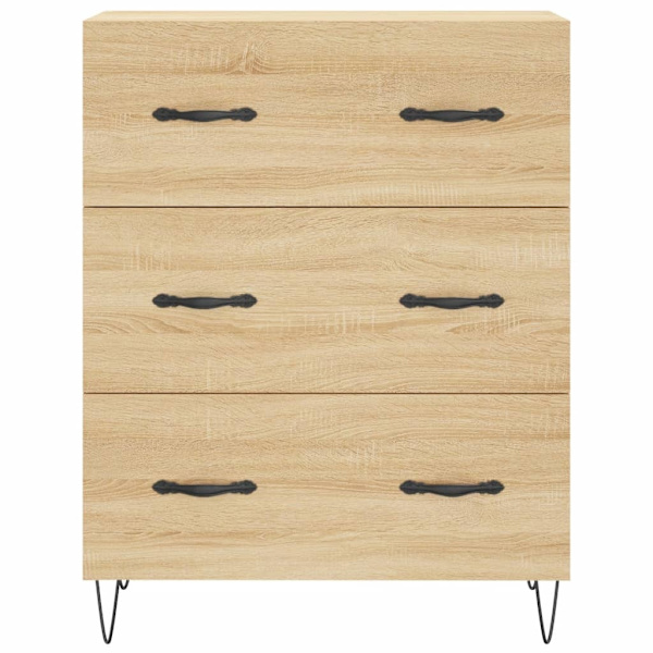 vidaXL Högskåp sonoma-ek 69,5x34x180 cm konstruerat trä Brun