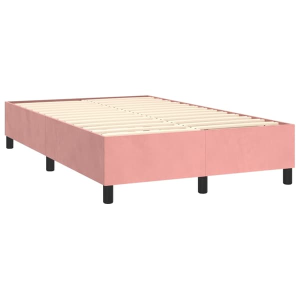 vidaXL Sängram rosa 120x200 cm sammet Rosa