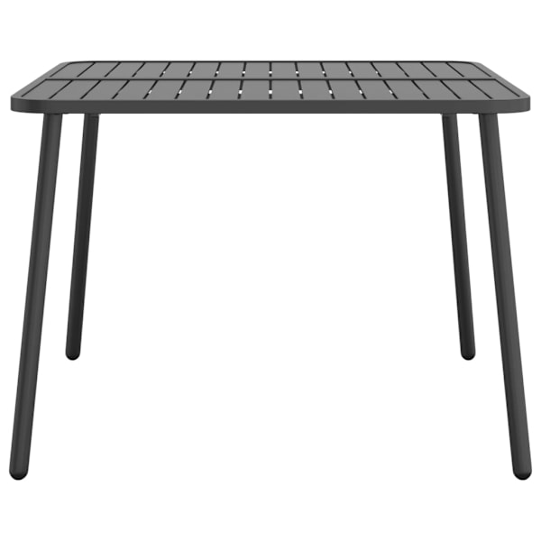 vidaXL Trädgårdsbord antracit 100x100x71 cm stål Antracit