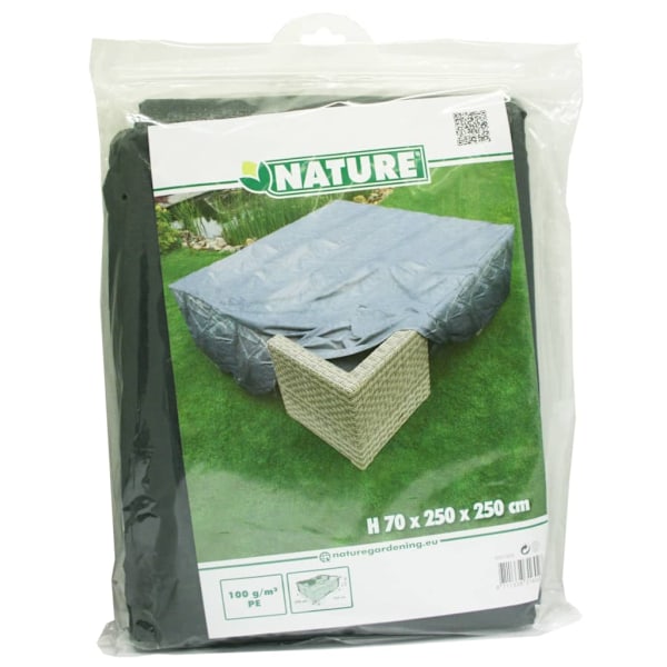 Nature Överdrag för lågbord och stolar 250x250x70 cm grå
