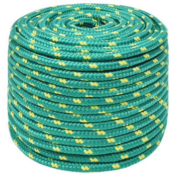 vidaXL Båtlina grön 12 mm 250 m polypropen