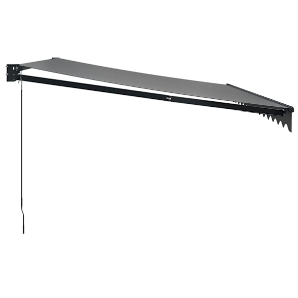 vidaXL Markis infällbar antracit 4x3 m tyg&aluminium Antracit