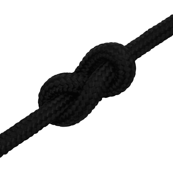 vidaXL Rep svart 18 mm 50 m polyester