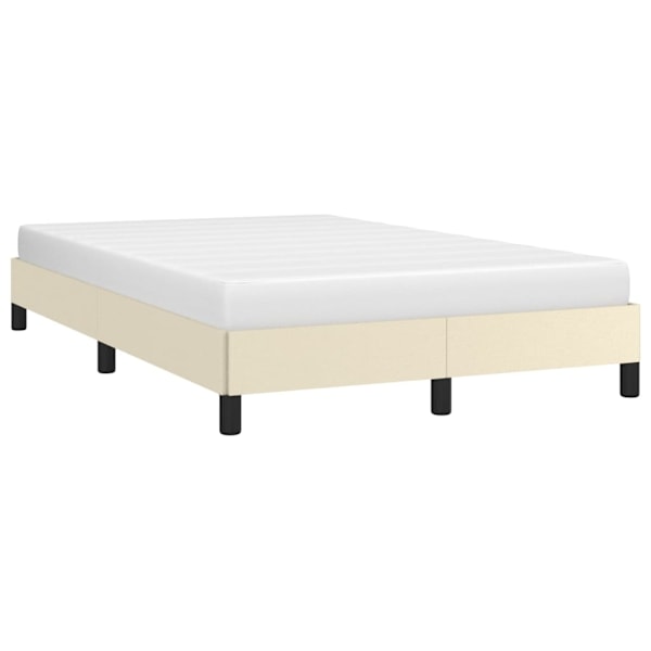 vidaXL Sängram gräddvit 120x200 cm konstläder Kräm