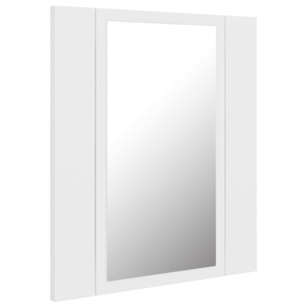 vidaXL Spegelskåp med LED vit 40x12x45 cm akryl Vit