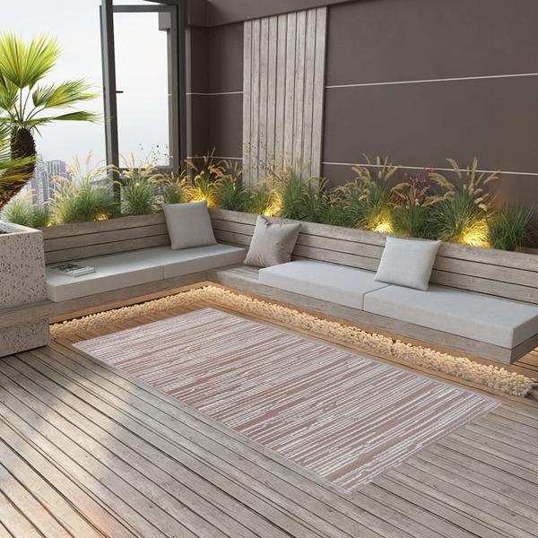vidaXL Utomhusmatta brun 80x150 cm PP Brun