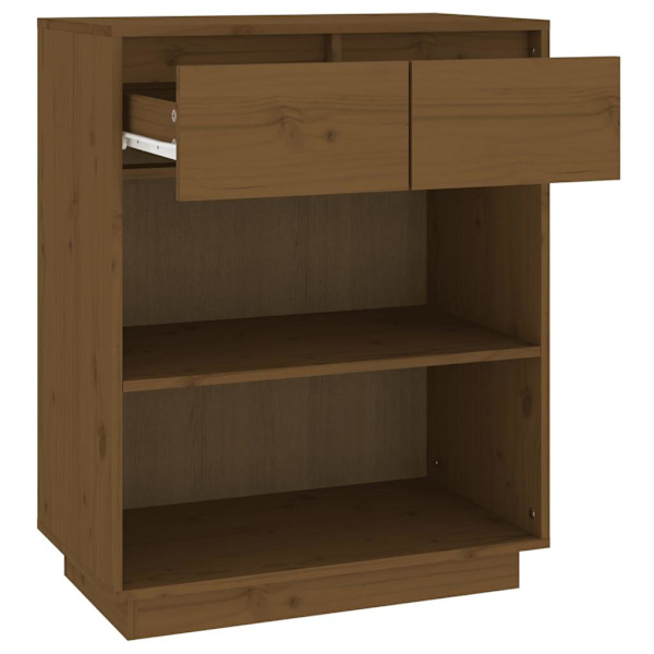 vidaXL Konsolbord honungsbrun 60x34x75 cm massiv furu Brun