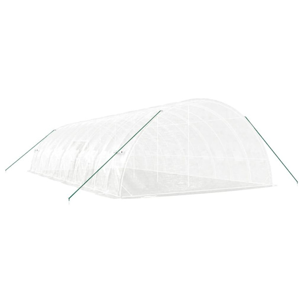 vidaXL Växthus med stålram vit 72 m² 12x6x2,85 m Vit