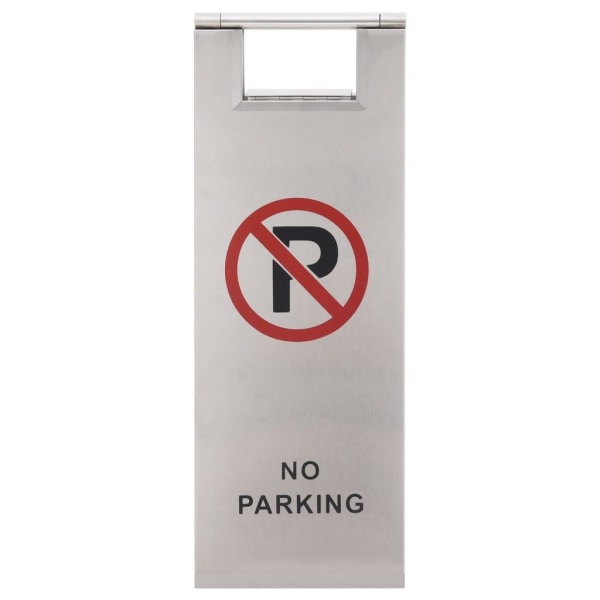 vidaXL Varningsskylt parkering förbjuden hopfällbar rostfritt st