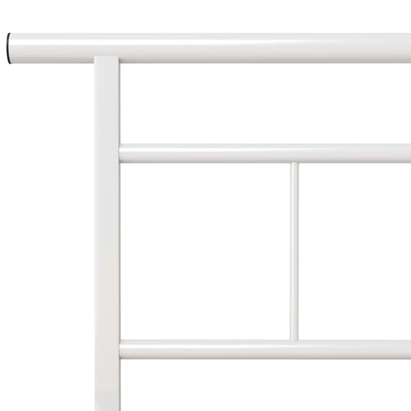 vidaXL Sängram vit metall 100x200 cm Vit