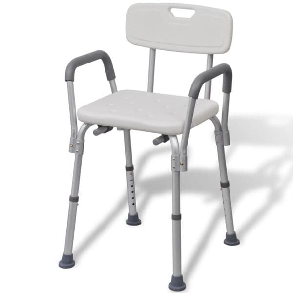 vidaXL Duschstol aluminium vit Vit