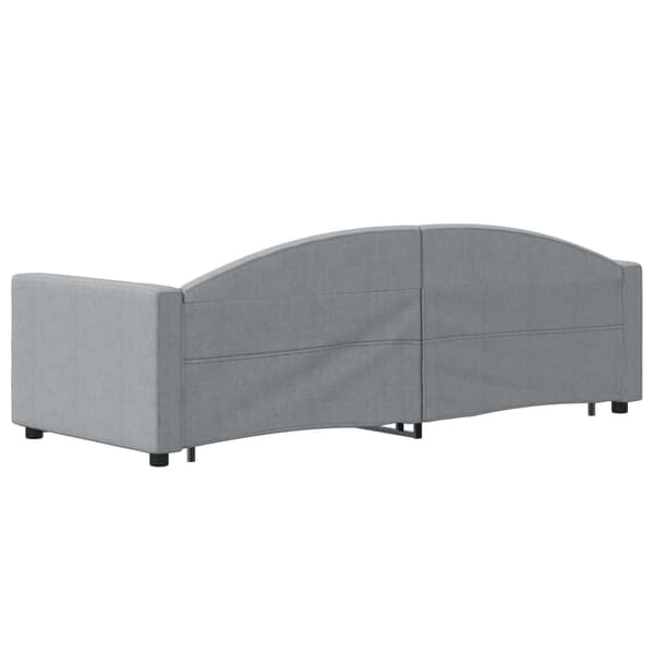 vidaXL Dagbädd utdragbar ljusgrå 80x200 cm tyg Grå