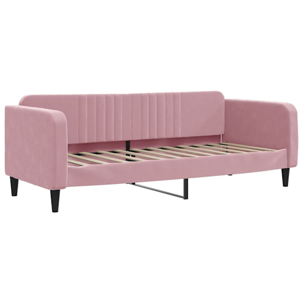 vidaXL Dagbädd utdragbar med lådor rosa 80x200 cm sammet Rosa