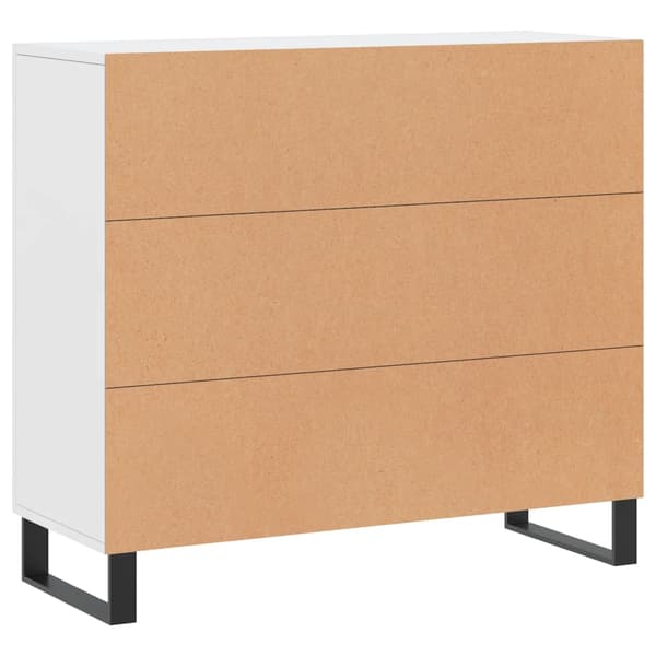 vidaXL Skänk vit 90x34x80 cm konstruerat trä Vit