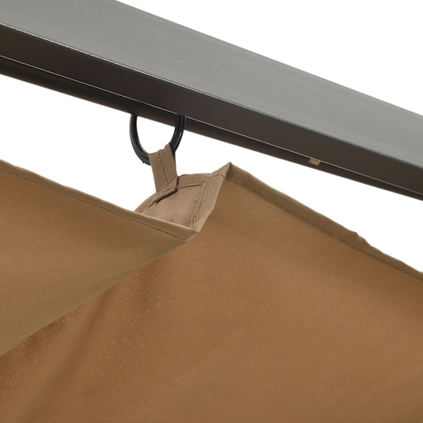 vidaXL Pergola med infällbart tak taupe 3x3 m stål 180 g/m² Taupe