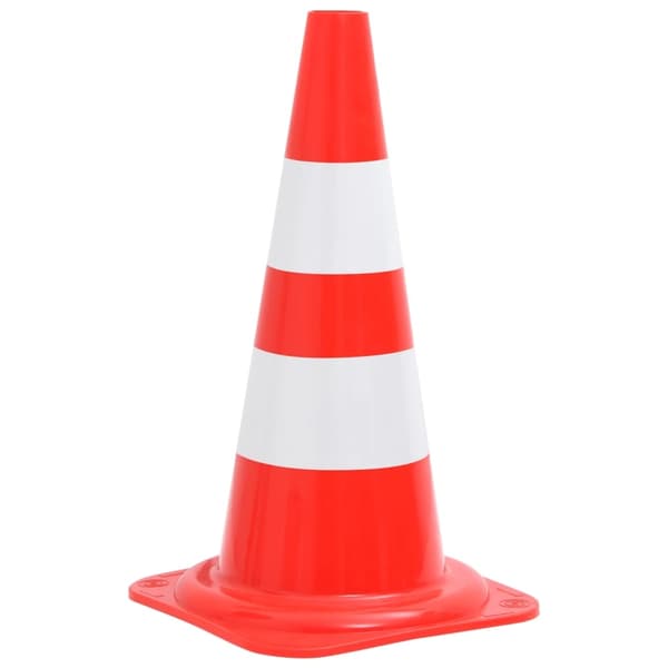 vidaXL Trafikkoner 20 st röd och vit 50 cm