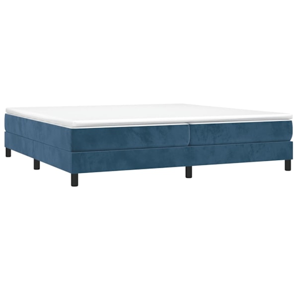 vidaXL Ramsäng med madrass mörkblå 200x200 cm sammet Blå