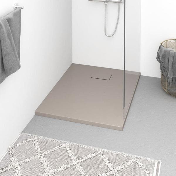 vidaXL Duschkar SMC brun 90x70 cm Brun