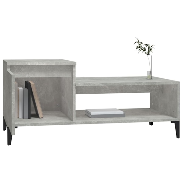 vidaXL Soffbord betonggrå 100x50x45 cm konstruerat trä Grå