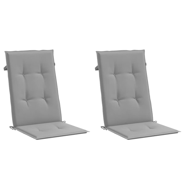 vidaXL Stolsdynor för trädgården 2 st 120x50x3 cm grå grå