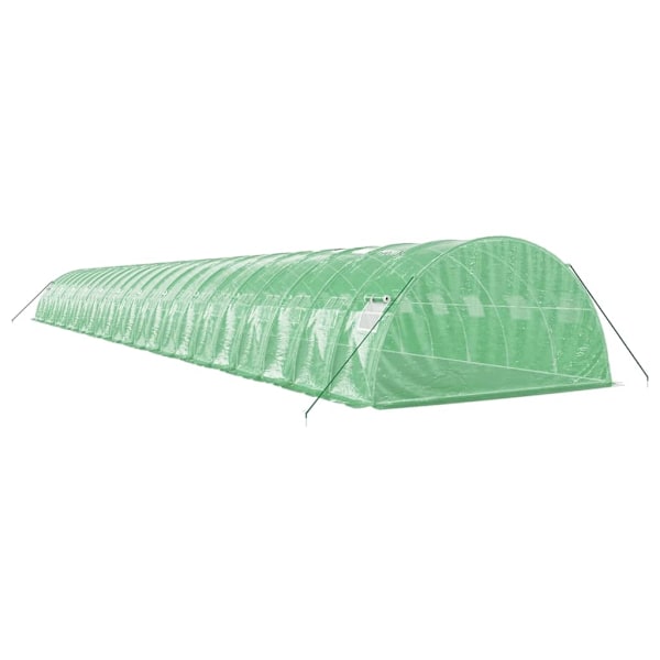 vidaXL Växthus med stålram grön 96 m² 24x4x2 m Grön