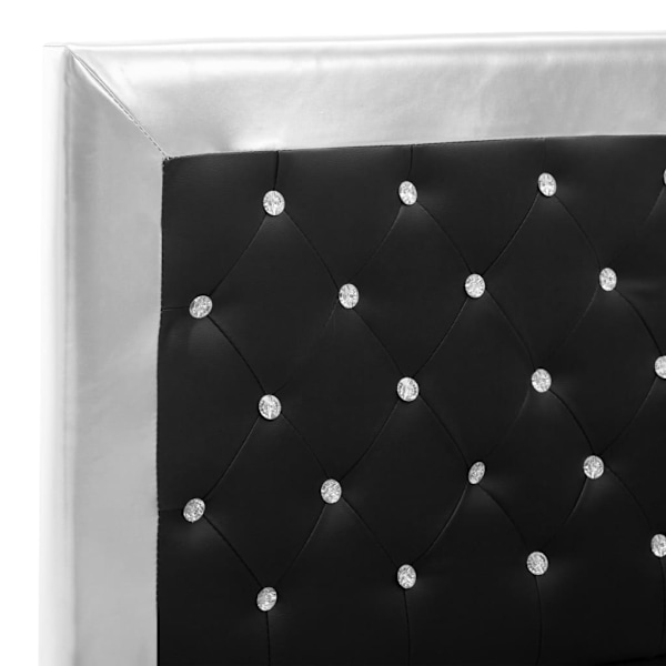 vidaXL Sängram svart konstläder 160x200 cm Svart