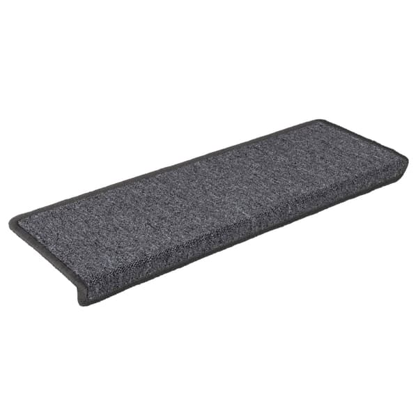 vidaXL Trappmattor 15 st 65x21x4 cm mörkgrå rektangulär kant multifärg