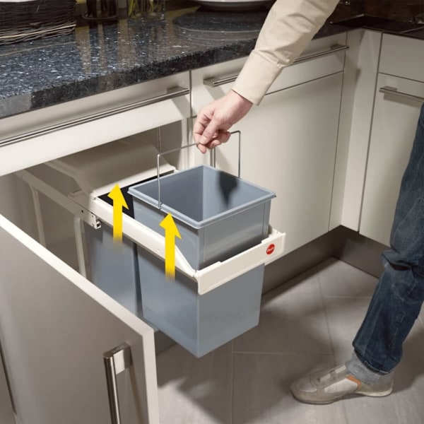 Hailo Sophink för skåp Multi-Box Duo strl L 2x14 L gräddvit 3659-001 Creme