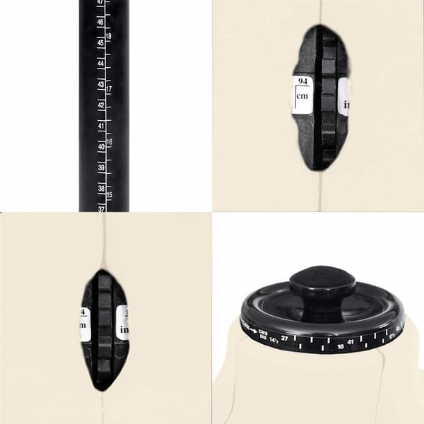 vidaXL Justerbar provdocka herr gräddvit stl 37-45 Creme