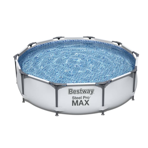 Bestway Pool med stålram Steel Pro MAX med tillbehör 305x76 cm Grå