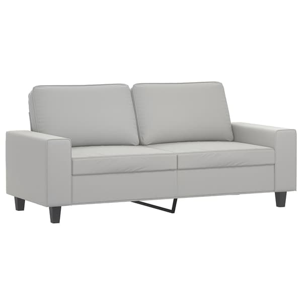 vidaXL 2-sitssoffa ljusgrå 140 cm mikrofibertyg Grå