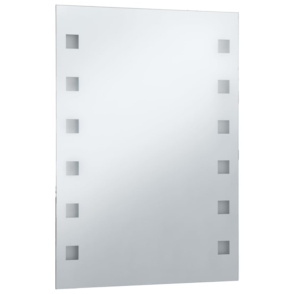 vidaXL Badrumsspegel LED 60x80 cm Silver
