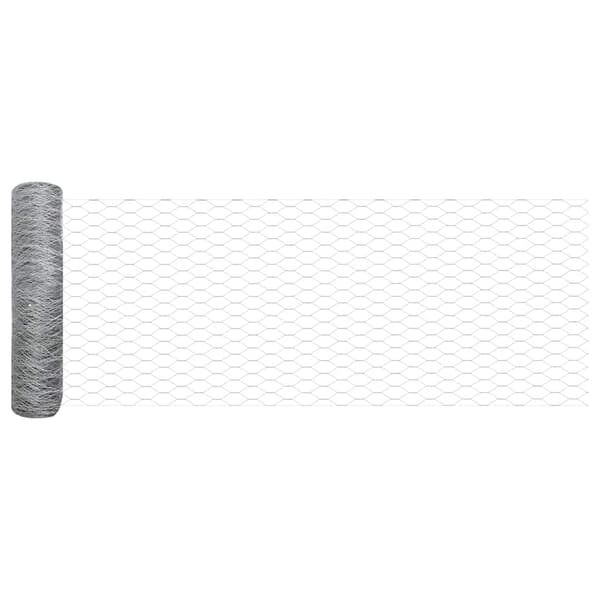vidaXL Hexagonalt staket markfäste 50 x 0,4 m Galvaniserat stål Silver Silver