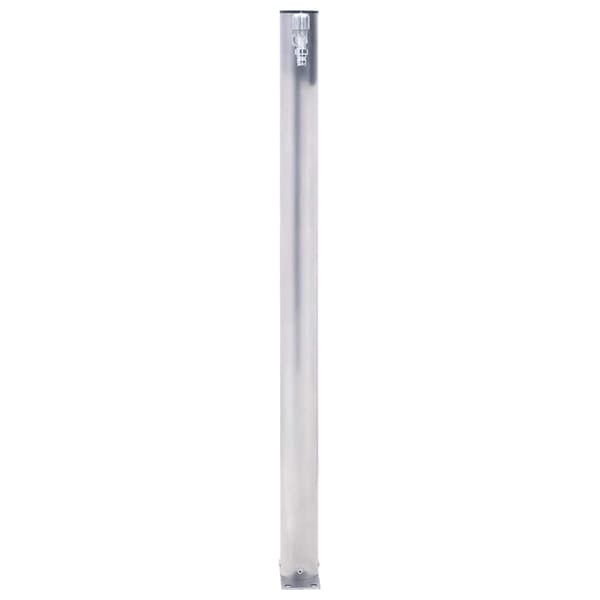 vidaXL Vattenpost 40 cm rostfritt stål rund Silver
