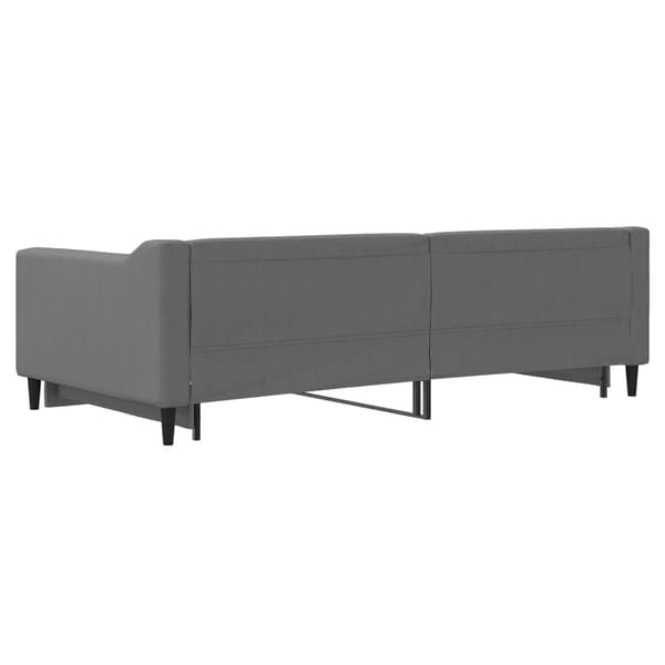 vidaXL Dagbädd utdragbar mörkgrå 100x200 cm tyg Grå