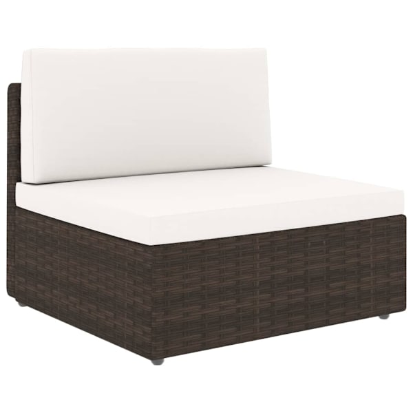 vidaXL Modulsoffa 2-sits konstrotting brun Brun