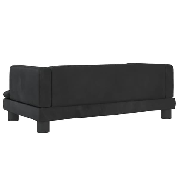 vidaXL Barnsoffa svart 80x45x30 cm sammet art