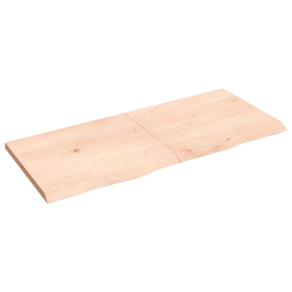 vidaXL Bordsskiva 140x60x(2-4) cm obehandlad massiv ek Brun