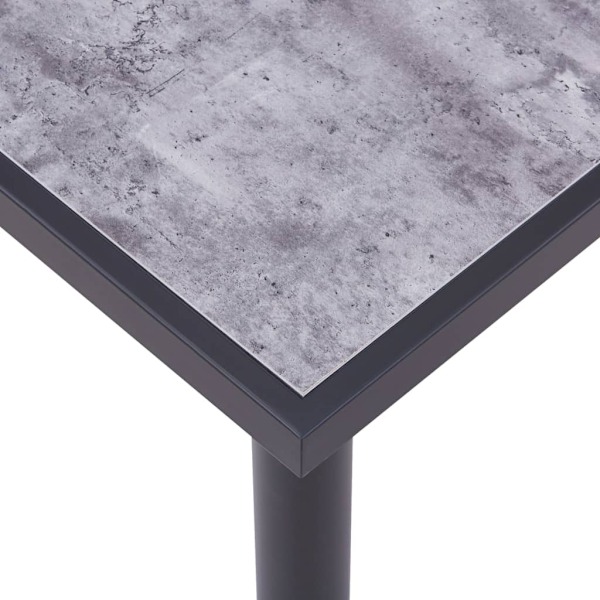 vidaXL Matbord svart och betonggrå 180x90x75 cm MDF Svart